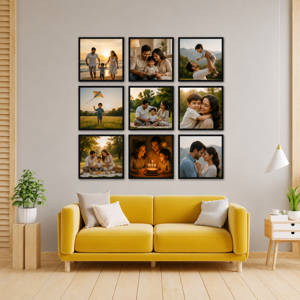8X8 STICKABLE SQUARE FRAME | SET OF 9