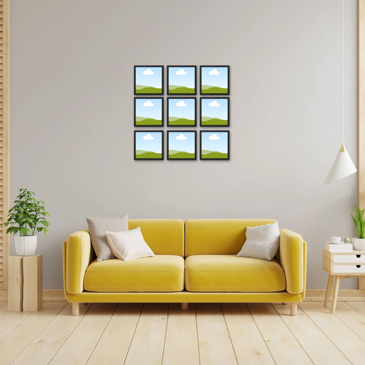 8X8 STICKABLE SQUARE FRAME | SET OF 9